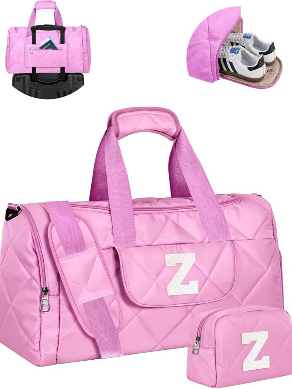 Birthday Gifts for Women Teen Girls, Initial Duffle Bag, Letter Z